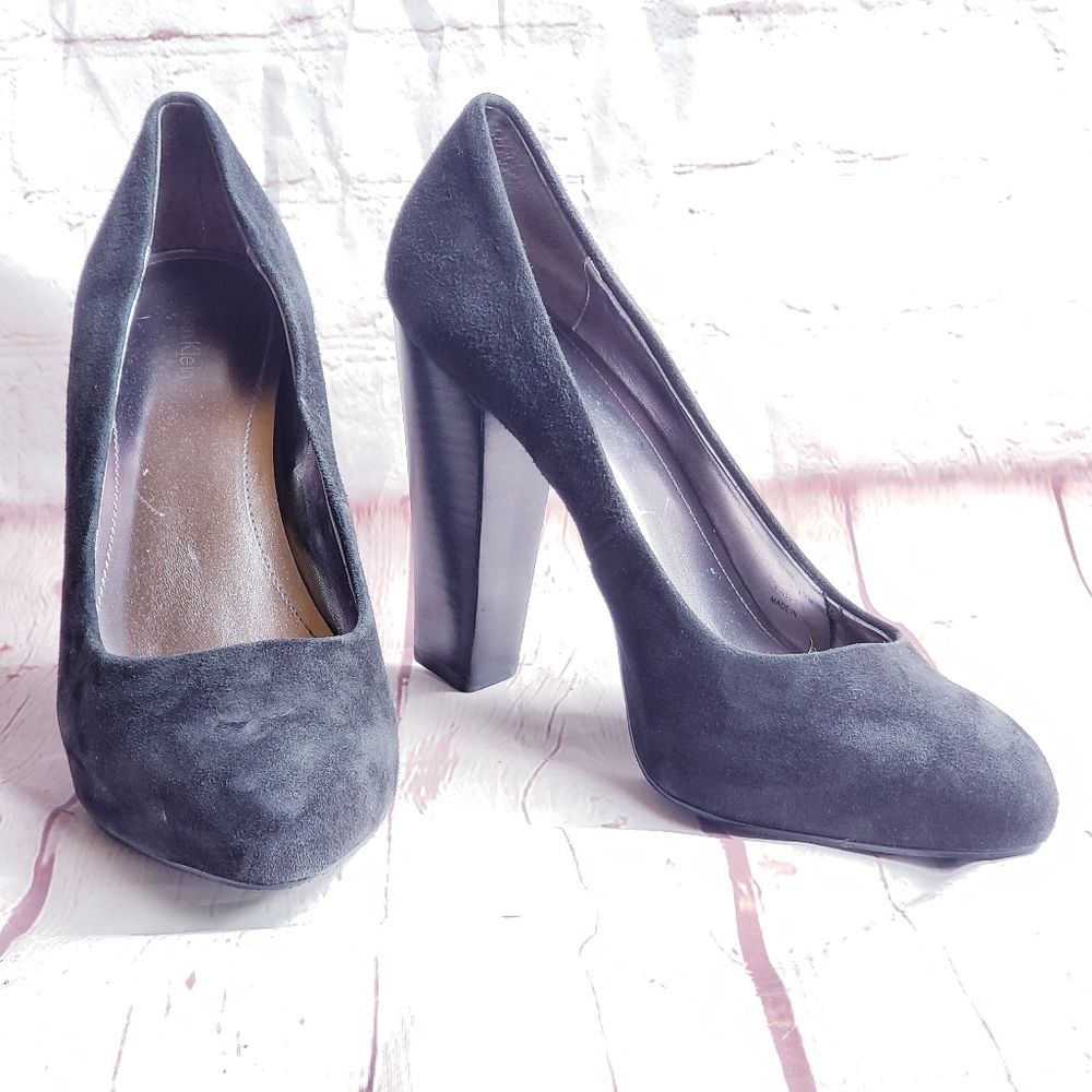 Calvin Klein Black Suede Pumps